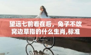 望远七前看在后，兔子不吹窝边草指的什么生肖,标准成语落实释义