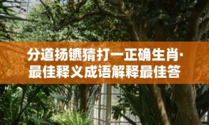 分道扬镳猜打一正确生肖·最佳释义成语解释最佳答