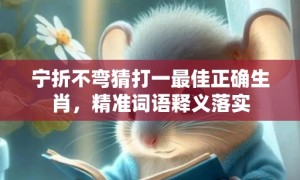 宁折不弯猜打一最佳正确生肖，精准词语释义落实