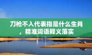 刀枪不入代表指是什么生肖，精准词语释义落实