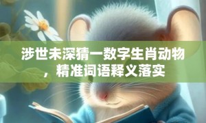 涉世未深猜一数字生肖动物，精准词语释义落实