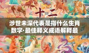 涉世未深代表是指什么生肖数字·最佳释义成语解释最佳答