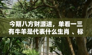 今期八方财源进，单看一三有牛羊是代表什么生肖 、标准成语落实释义