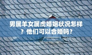 男属羊女属虎婚姻状况怎样？他们可以合婚吗？