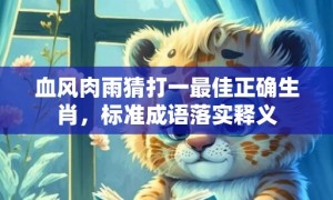 血风肉雨猜打一最佳正确生肖，标准成语落实释义