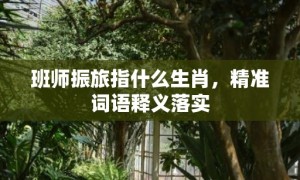 班师振旅指什么生肖，精准词语释义落实