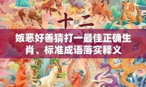 嫉恶好善猜打一最佳正确生肖、标准成语落实释义