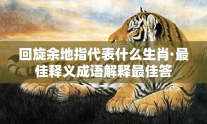 回旋余地指代表什么生肖·最佳释义成语解释最佳答