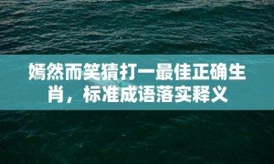 嫣然而笑猜打一最佳正确生肖，标准成语落实释义