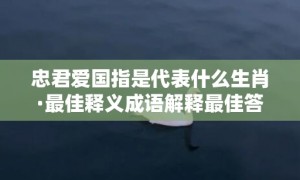 忠君爱国指是代表什么生肖·最佳释义成语解释最佳答