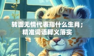 转面无情代表指什么生肖；精准词语释义落实