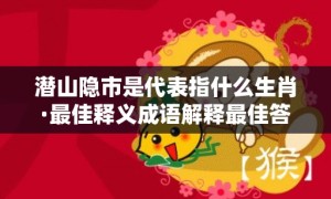 潜山隐市是代表指什么生肖·最佳释义成语解释最佳答