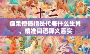 痴呆懵懂指是代表什么生肖、精准词语释义落实