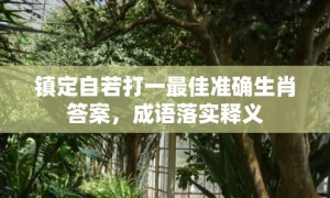 镇定自若打一最佳准确生肖答案，成语落实释义