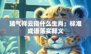 瑞气祥云指什么生肖；标准成语落实释义