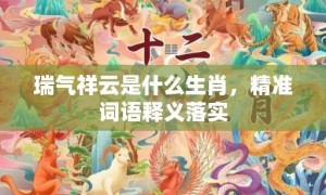 瑞气祥云是什么生肖，精准词语释义落实