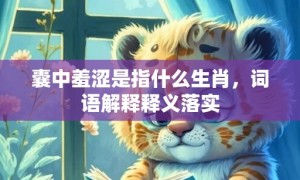 囊中羞涩是指什么生肖，词语解释释义落实