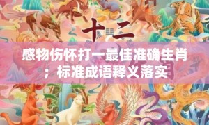 感物伤怀打一最佳准确生肖；标准成语释义落实