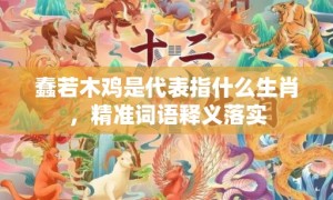 蠢若木鸡是代表指什么生肖，精准词语释义落实