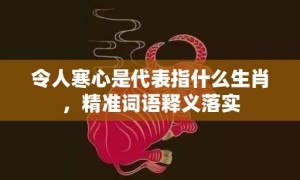 令人寒心是代表指什么生肖，精准词语释义落实