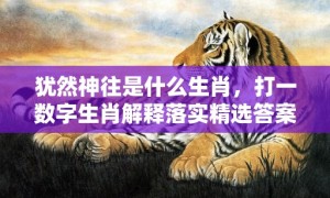 犹然神往是什么生肖，打一数字生肖解释落实精选答案