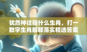 犹然神往指什么生肖，打一数字生肖解释落实精选答案