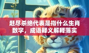 赶尽杀绝代表是指什么生肖数字，成语释义解释落实