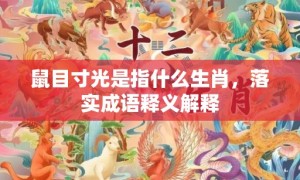 鼠目寸光是指什么生肖，落实成语释义解释