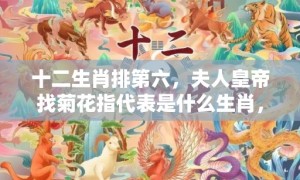 十二生肖排第六，夫人皇帝找菊花指代表是什么生肖，语落实解释释义