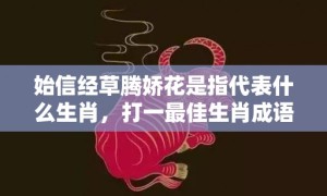 始信经草腾娇花是指代表什么生肖，打一最佳生肖成语释义解释落实