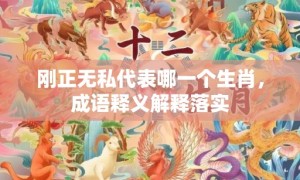 刚正无私代表哪一个生肖，成语释义解释落实