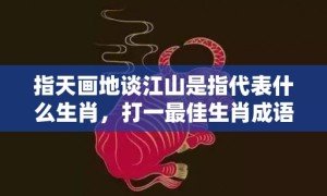 指天画地谈江山是指代表什么生肖，打一最佳生肖成语释义解释落实