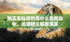 刚正无私指的是什么生肖动物，成语释义解释落实