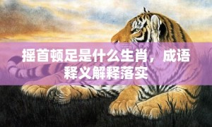 摇首顿足是什么生肖，成语释义解释落实