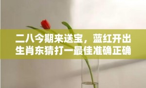 二八今期来送宝，蓝红开出生肖东猜打一最佳准确正确生肖数字，解答成语落实释义