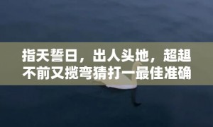 指天誓日，出人头地，超趄不前又揽弯猜打一最佳准确正确生肖数字、“成语释义解释落实”