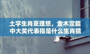 土字生肖更理想，金木定能中大奖代表指是什么生肖猜打一正确数字，成语落实分析解答