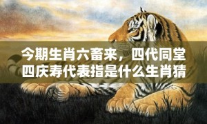 今期生肖六畜来，四代同堂四庆寿代表指是什么生肖猜打一正确数字，成语落实分析解答