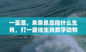 一壶酒，来条鱼是指什么生肖，打一最佳生肖数字动物，成语释义解释落实