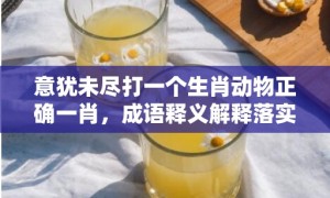 意犹未尽打一个生肖动物正确一肖，成语释义解释落实