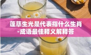 蓬荜生光是代表指什么生肖-成语最佳释义解释答