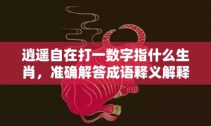 逍遥自在打一数字指什么生肖，准确解答成语释义解释