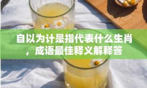 自以为计是指代表什么生肖，成语最佳释义解释答