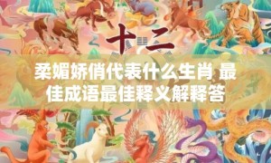 柔媚娇俏代表什么生肖 最佳成语最佳释义解释答