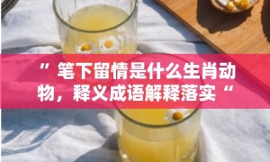 ”笔下留情是什么生肖动物，释义成语解释落实“