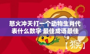 怒火冲天打一个动物生肖代表什么数字 最佳成语最佳释义解释答