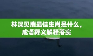 林深见鹿最佳生肖是什么，成语释义解释落实