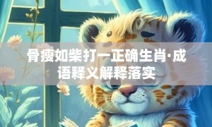 骨瘦如柴打一正确生肖·成语释义解释落实