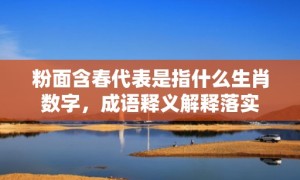 粉面含春代表是指什么生肖数字，成语释义解释落实