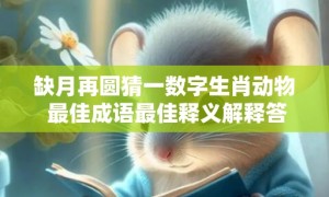 缺月再圆猜一数字生肖动物 最佳成语最佳释义解释答